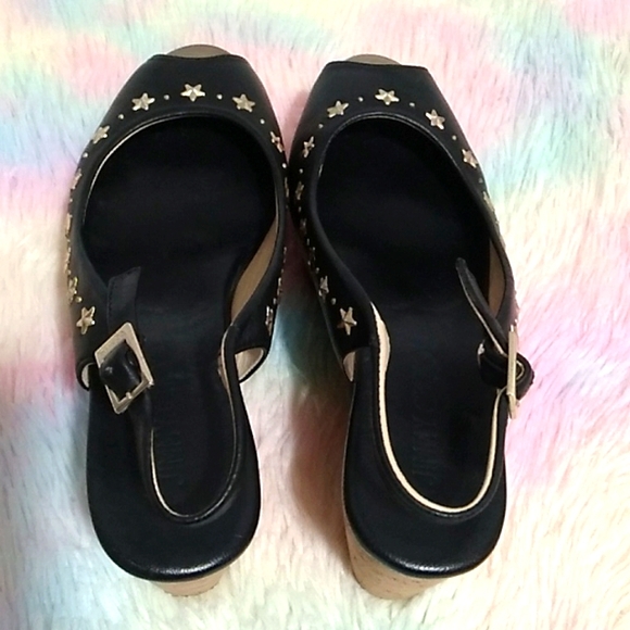 SALE! Authentic Jimmy Choo Star Studded Wedge Sandals Sz.7 or 37 Worn 1X - Picture 7 of 16